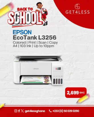 Epson EcoTank L3256-Colored Print Scan Copy A4 103 Ink Up to 10ppm Black