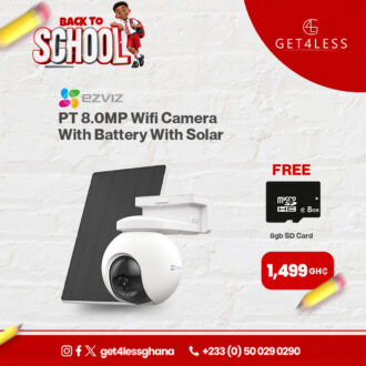 EZVIZ PT 8.0MP WiFi Camera with Battery with 8gb SD Card