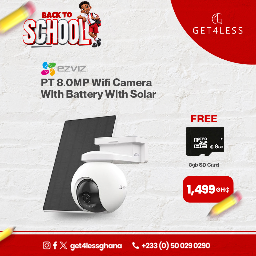 EZVIZ PT 8.0MP WiFi Camera with Battery with 8gb SD Card