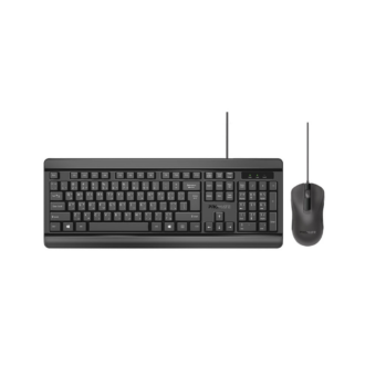 Promate Quiet Keys Wired Keyboard and 1200 DPI Mouse