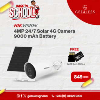 Hikvision 4MP 24/7 Solar 4G Camera 9000 mAh Battery