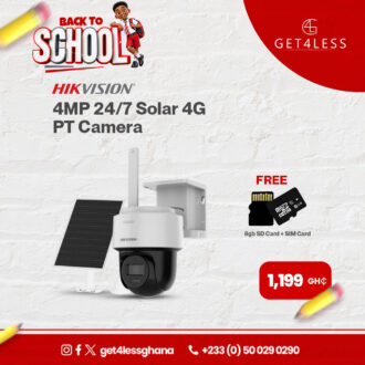 Hikvision 4MP 24/7 Solar 4G PT Camera With Free 8Gb sd Card and Sim Card