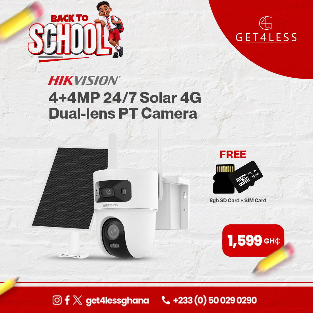 Hikvision 4+4MP 24/7 Solar 4G Dual-lens PT Camera