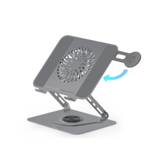 Promate Multi-Level Laptop Cooling Stand w/ Magnetic Fan and Phone Mount