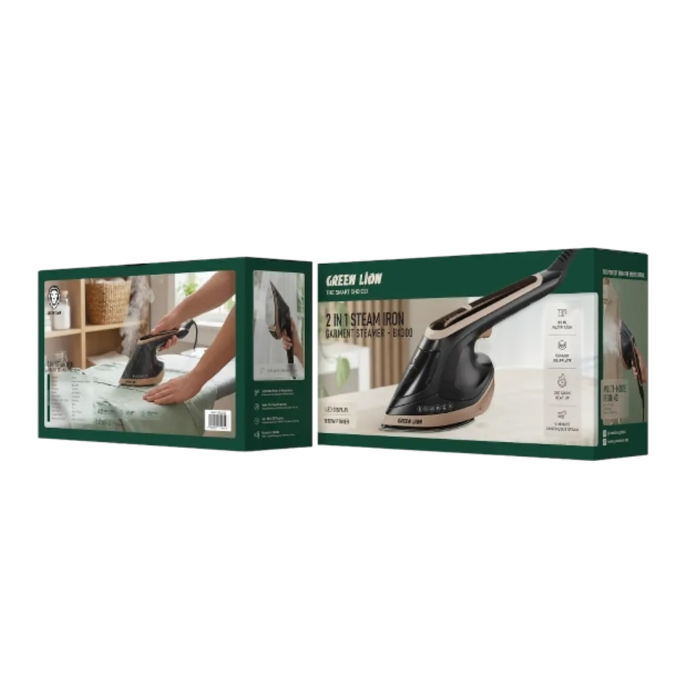 Green Lion 2 in 1 Steam Iron Garment Steamer - BX300 - Image 3