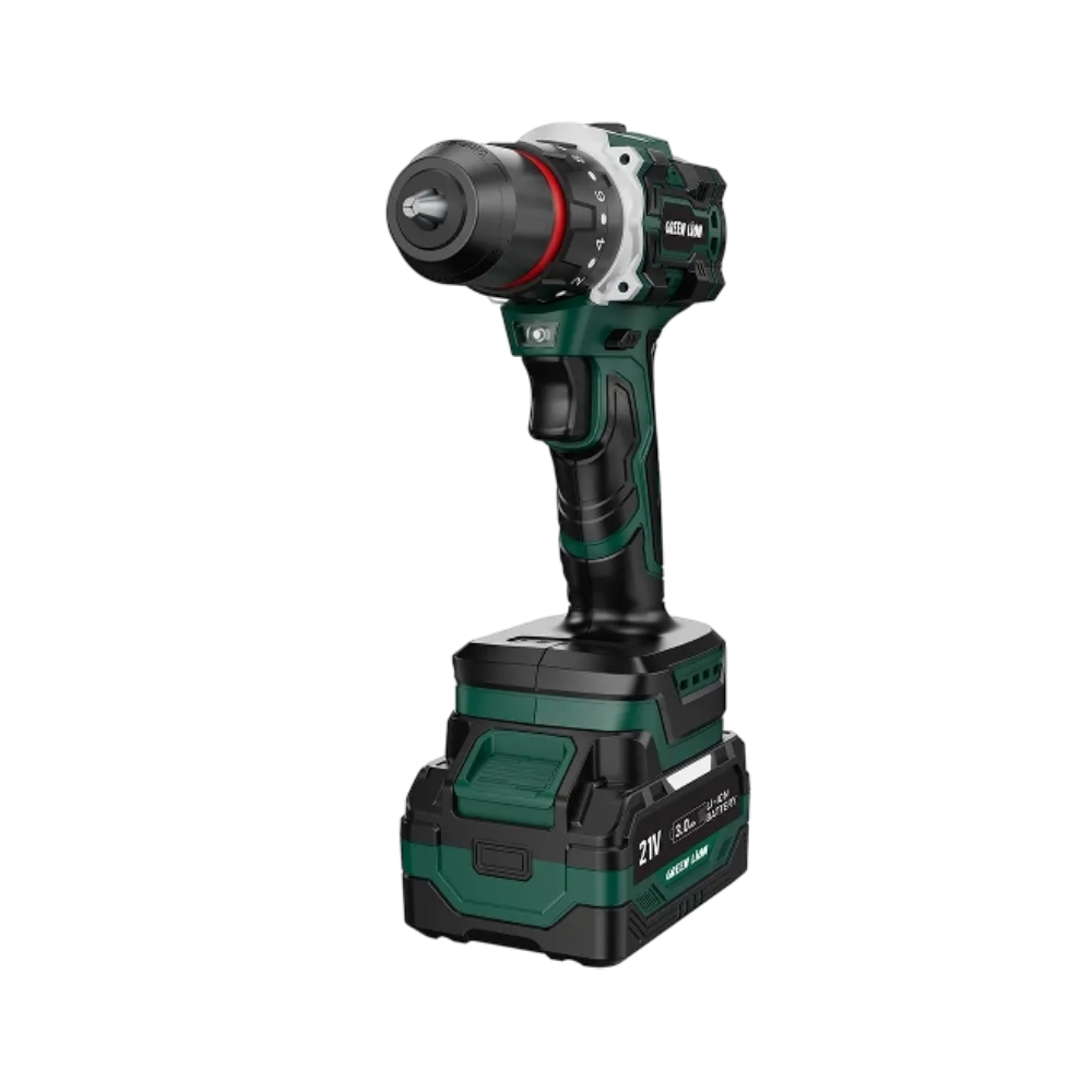 Green Lion GD-12 Edge Pro Cordless Hammer Drill - Green - Image 2