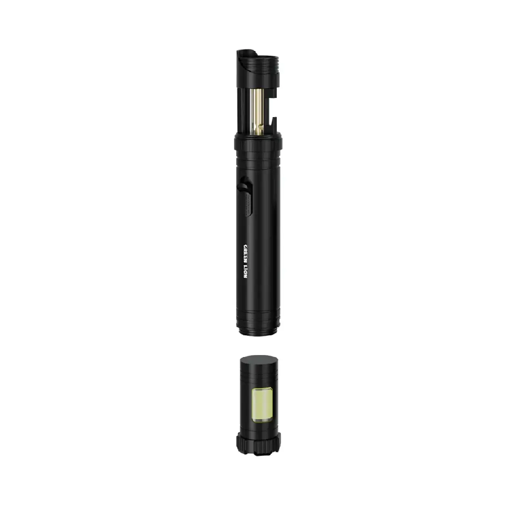 Green Lion Jet Lighter X LED Torch and Flame Lighter - Black