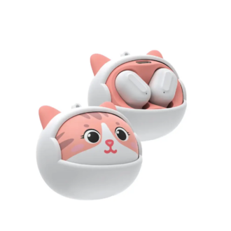 Green Lion Kitty Beats True Wireless Earbuds - White