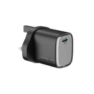 Green Lion Q-Series UK Plug 2 USB-C and USB-A Charger - Black
