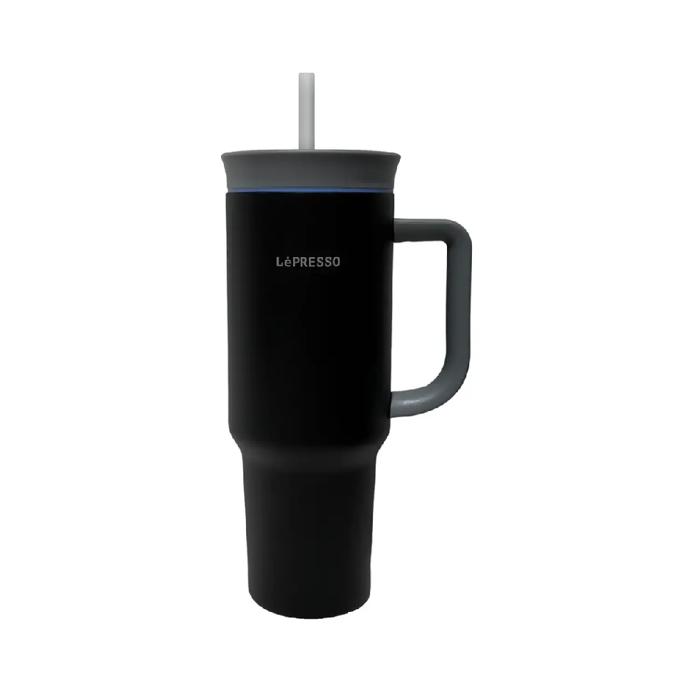 LePresso QuirkSip Insulated 1200ml Double Wall Vacuum Tumbler - Black