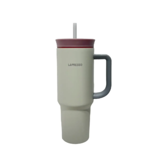 LePresso QuirkSip Insulated 1200ml Double Wall Vacuum Tumbler - Beige