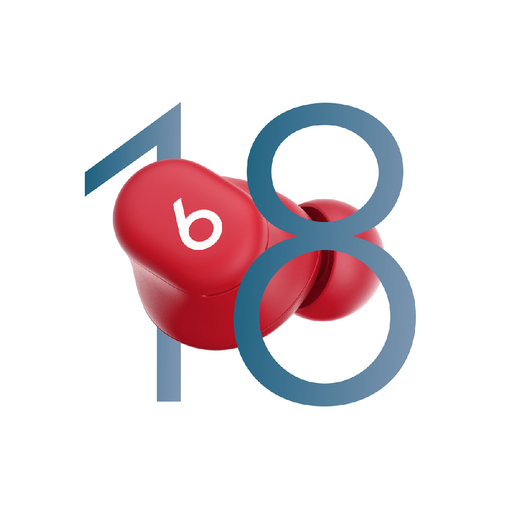 Beats Solo Buds Wireless Earphone - Transparent Red - Image 4