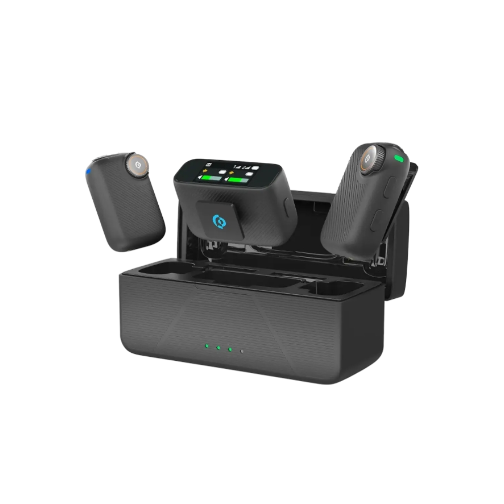 Powerology Pure Q1 Microphone With AI Noise cancelling Touch Screen - Black
