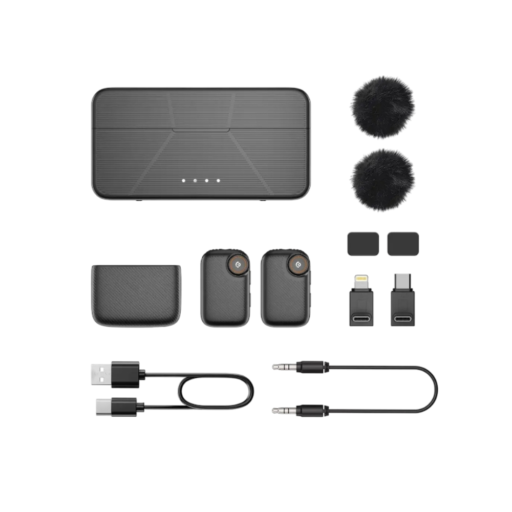 Powerology Pure Q1 Microphone With AI Noise cancelling Touch Screen - Black - Image 3