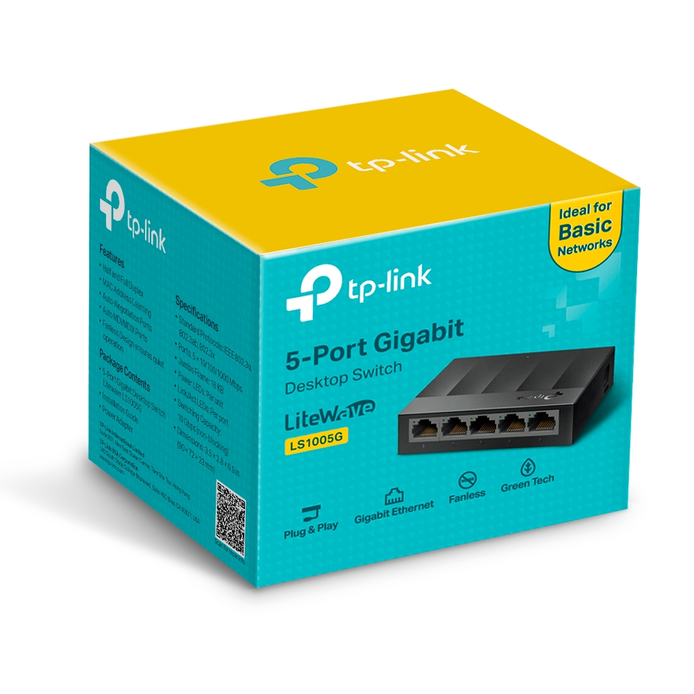 TP-Link 5-Port Desktop/Wallmount Gigabit Switch - Image 4