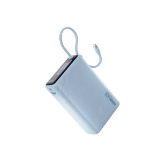 Promate 35W SuperSpeed Power Bank with Built-in USB-C Cable and TFT Screen