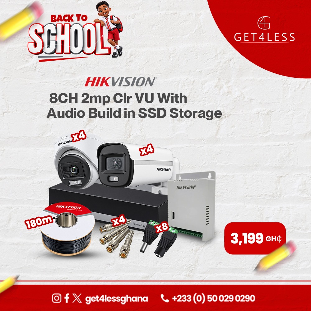 Hikvision 8 CH 2mp Clr VU With Audio Build in SSD Storage