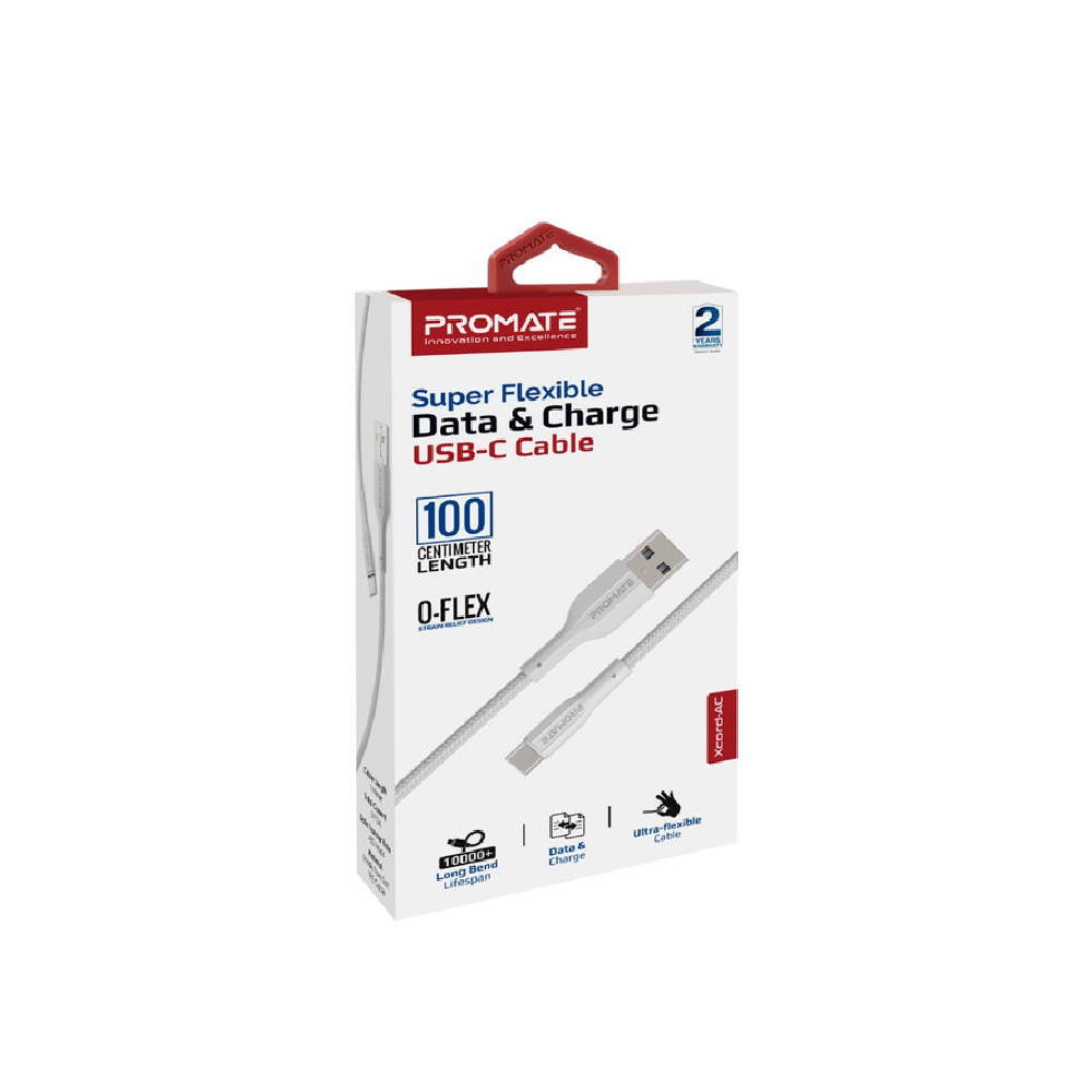 Promate Super Flexible Data and Charge USB-C Cable - Image 2