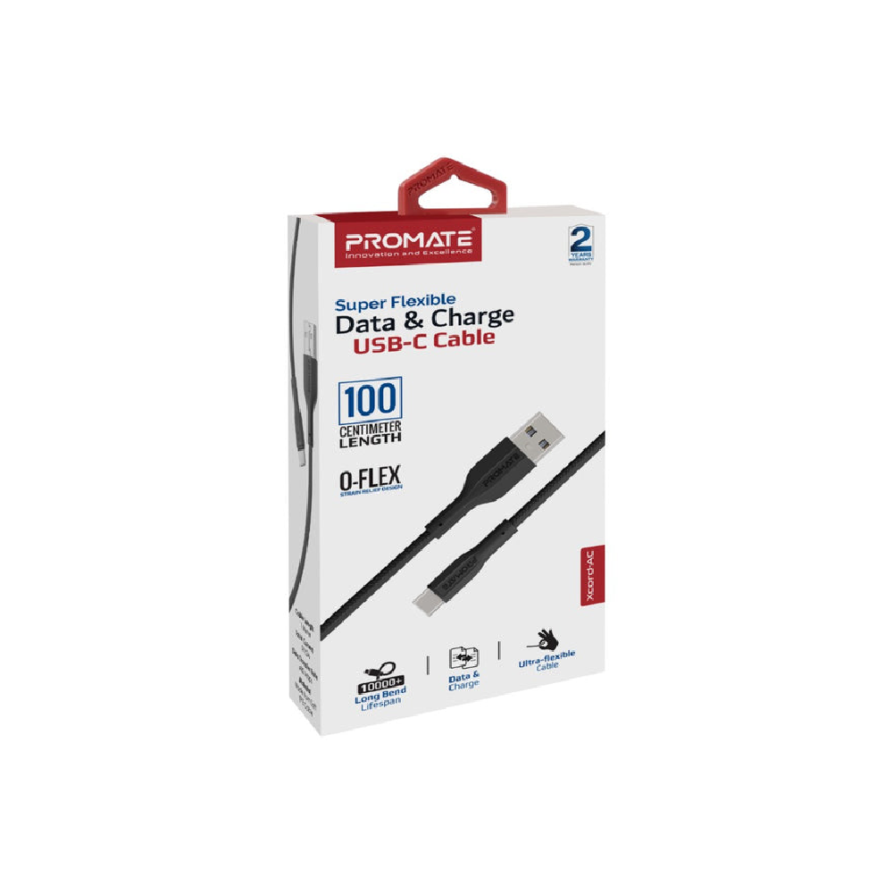 Promate Super Flexible Data and Charge USB-C Cable - Image 2