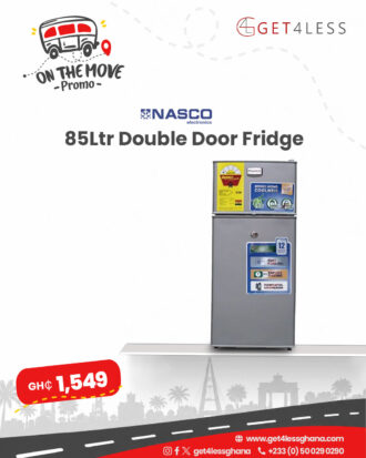 Nasco Fridge 85 Ltr Silver Double Door