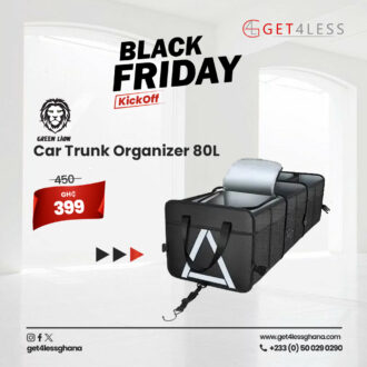Green Lion Car Trunk Organizer 80L - Black