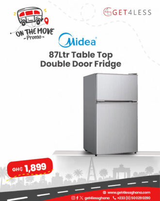 Midea Table Top Double Door 87 Ltr Silver