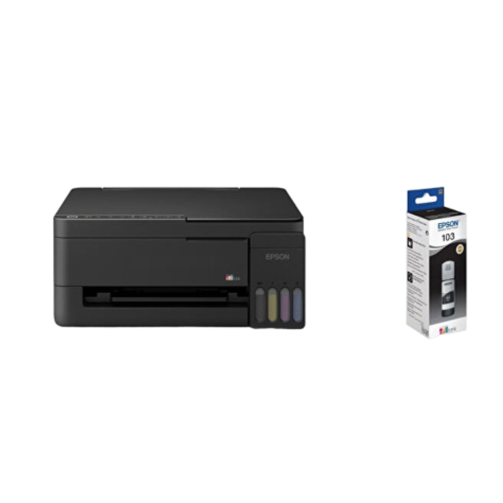 Epson Ecotank L3350-Colored Print Scan Copy A4 003 Ink Up to 33ppm Black - Image 4