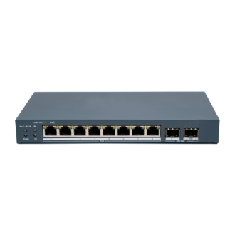 Hikvision 8 Port Gigabit Smart POE Switch-8×Gigabit PoE port 2×Gigabit fiber optical port