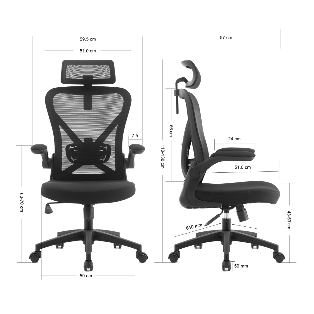 Eldo Mesh and Plastic Frame Seat Foam Chair - Image 6