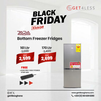 Zara Fridge Bottom Freezer 161 Litres Silver