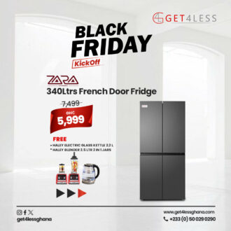 Zara Fridge French Door 340 Ltrs Net Silver
